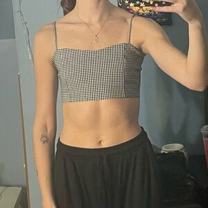 Plaid print ultra crop top (pacsun)